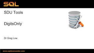 SDU Tools   43   Extract Digits Only in T-SQL