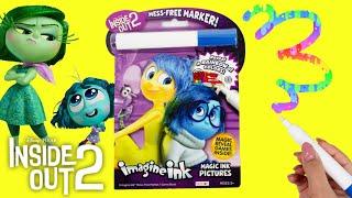 Inside Out 2 Imagine Ink Activity Coloring Book with Magic Marker For Kids!