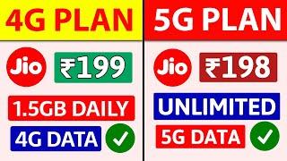 Jio New 4G Or 5G Plan Free Unlimited 5G Data Jio Sabse Sasta Recharge Jio Minimum Plan Jio Sim