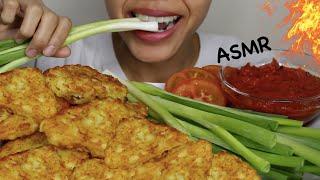 MABOK DAUN BAWANG ️ HASHBROWN ala MCD DICOCOL SAMBEL, LALAP SEIKAT DAUN BAWANG || ASMR INDONESIA