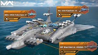 New Ekranoplan That Carrying Striker and Fighter! RF Bartini A-2000-7 Gameplay | Modern Warships