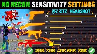 Best Sensitivity Setting For Auto HeadShot️ 2GB - 3GB - 4GB - 6GB - 8GB - 12GB RAM || Free Fire Max