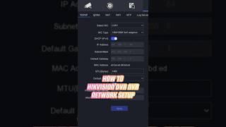 Hikvision DVR Network Setup #cctv #cctvcamera #hikvision