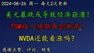 美股 知名人士：美元暴跌或导致经济崩溃！TSM收入预期再创新高！NVDA还能看涨吗？挖掘400%的利润空间！黄金怎么看？SOXL、U、TSLA、ARM、QCOM、GOOG、MSFT、META、MU