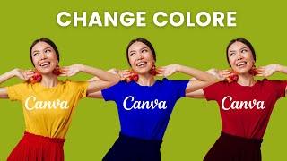 Canva Tutorial | How to Change Clothes Color in Canva