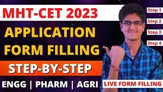 MHT-CET 2023 | Application Form Filling Tutorial | Step By Step | Live Registration Process