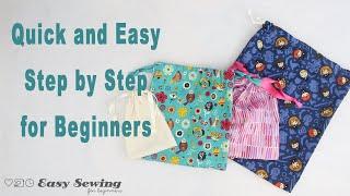 Easy Drawstring Bag | Quick and Easy Sewing Projects for Beginners!