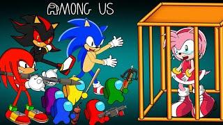 Sonic Among Us VS Knuckles & Shadow to rescue Amy - 어몽어스 Peanut among us animation