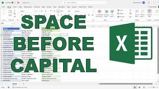 How to add space before capital letter in excel