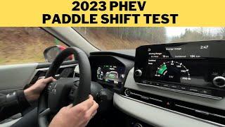 2023 PHEV Outlander PADDLE SHIFTER  regenerative braking testing!