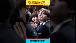 BTS Crazy Reaction On Blackpink Lisa  #shorts #bts #blackpink #kpop