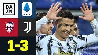 Hattrick und Headkick! Ronaldo düpiert Cagliari: Cagliari - Juventus 1:3 | Serie A | DAZN Highlights