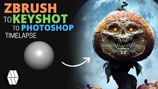 ZBrush to Keyshot to Photoshop Timelapse - 'Pumpkin Patch' Concept