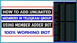 How to Use A Member Adder Bot | Telegram | How To Add Unlimited Active Members In Telegram Group |