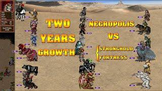 Heroes 3 COMBAT Two years growth Necropolis vs Stronghold and Fortress