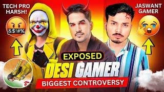  Desi Gamer Exposed  Jaswant Gamer Vs Tech Pro Harsh  Garena Free Fire - SK GAMING ZONE