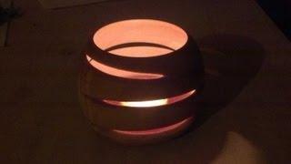 How To Make A Eccentric or off-center tea light / Woodturning Project /