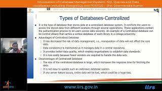 Introduction of DBMS  SQL Queries and Data visualization including PostgreSQL and POSTGIS