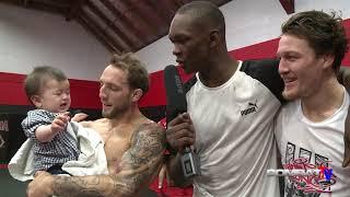 UFC 253 Double act. Israel Adesanya & Shane Young make a baby cry & give me a heart attack.