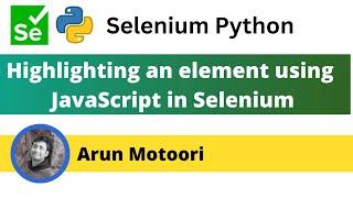 Highlighting an element with a border using JavaScript (Selenium Python)