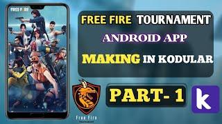 How To Make A Free Fire Tournament App In Kodular | Part-1