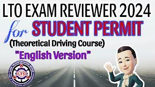 LTO-TDC EXAM REVIEWER 2024 FOR STUDENT PERMIT (ENGLISH)