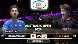 Semi Final | Kodai Naraoka (JPN) Vs Lin Chun Yi (TPE) | SATHIO GROUP Australian Open  2024