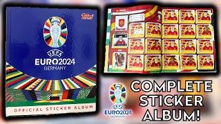 100% COMPLETE STICKER ALBUM! | TOPPS UEFA EURO 2024 STICKER COLLECTION! | ALL 728 STICKERS!