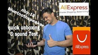 Nby-18 Speaker - REVIEW,quick unboxing quick test,  aliexpress