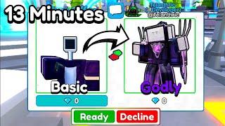  I GOT GODLY in 13 MINUTES!!  BASIC to GODLY!!  Toilet Tower Defense | EP 70 Part 2 (Roblox)