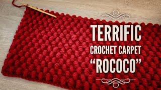 ПОТРЯСАЮЩИЙ КОВЕР КРЮЧКОМ  "ROCOCO"  ВЯЖЕМ ИЗ ОСТАТКОВ ПРЯЖИ!!!  / HOW TO CROCHET A CARPET