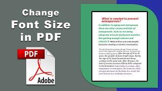 How to change font size in pdf for printing using Adobe Acrobat Pro DC