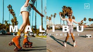 Malibu Beach Orange & Teal Summer Vibes | Free Lightroom Preset Tutorial for Mobile and Desktop CC