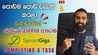 How to Earning E Money For Sinhala Freelancing money earning Website Sprout gigs  Completing Task