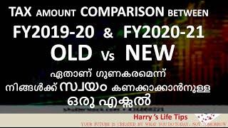 INCOME TAX SLAB COMPARISON FY2019-20 vs 2020-21 / TAX CALCULATION / TAX SAVING TIPS - TAX MALAYALAM