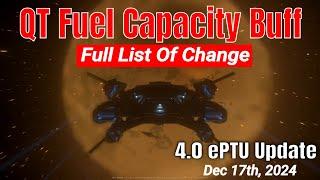 4.0 ePTU Update | Major QT Fuel Capacity Buff - Full List Of Change | Dec, 17th, 2024