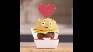 How to Make Happy Burger Cupcakes - Kids Baking | BKD