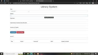 Library System source code using html, css, javascript