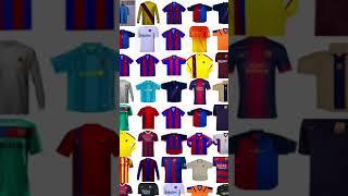 Every FC Barcelona football kit!  #shorts