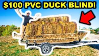 Building a DIY $100 PVC Homemade DUCK Hunting Blind CHALLENGE!!!