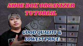 HOW TO ASSEMBLE SHOE BOX ORGANIZER FROM SHOPEE/ TUTORIAL