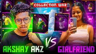 Akshay Akz Vs Girlfriend  Rarest Collection Versus  Free Fire Best Collection In Kerala