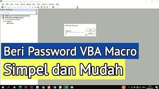 Cara Mengunci VBA Macro Excel [ cara memberi password vba excel ]