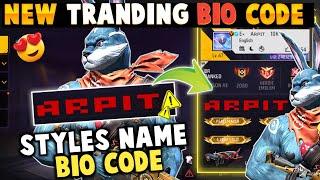 ️free fire styles name bio code New Bio Signature colors code🫧 How to make ff professional bio