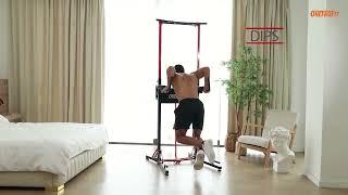 Power Tower Foldable Pull Up Bar Station Multi-Function Adjustable Height Dip Station