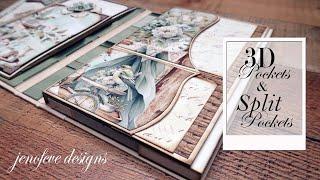 3D Pockets + Split Pockets + Corner  Pockets & A Flip Page  ~ Step by Step Tutorial