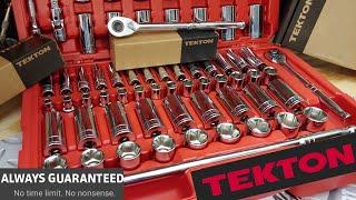 Tekton Tools Best Beginner 1/2 drive 84 Piece 6 Point NO SKIP Socket Set Look before you Buy