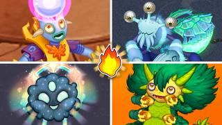 Rare Buzzinga, Epic Whizbang, Epic Repatillo and Adult Galvana Comparison | My Singing Monsters