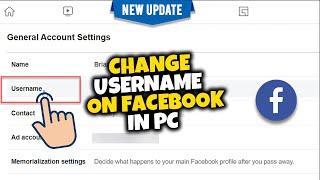 How to Change Username on Facebook ( PC ) 2024 | FB Username Change