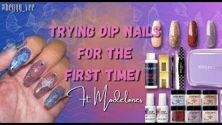 Trying Dip Nails for the first time / Modelones Acrylic & Dip Powder Kit review & first impressions